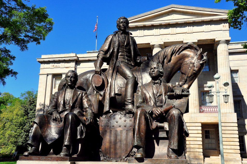 Raleigh, North Carolina April 18, 2016 Three Presidents Sculpture